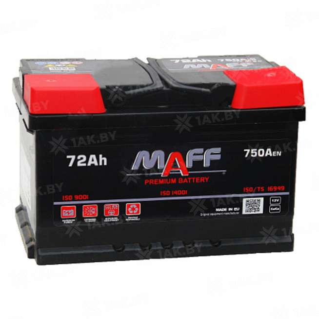 Аккумулятор MAFF Premium (72 Ah) 750 A, 12 V Прямая, L+ L3 0