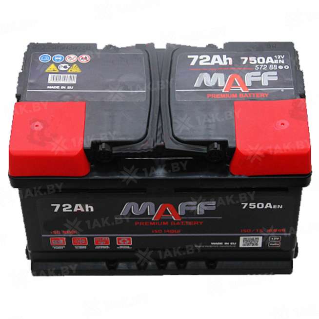Аккумулятор MAFF Premium (72 Ah) 750 A, 12 V Прямая, L+ L3 1
