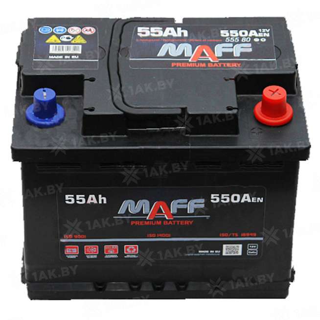 Аккумулятор MAFF Premium (55 Ah) 550 A, 12 V Обратная, R+ L2 0