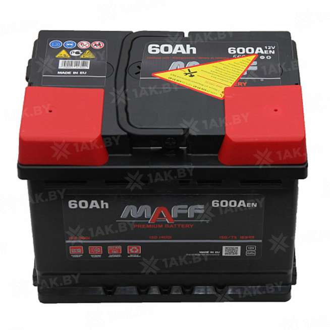 Аккумулятор MAFF Premium (60 Ah) 600 A, 12 V Обратная, R+ L2 1