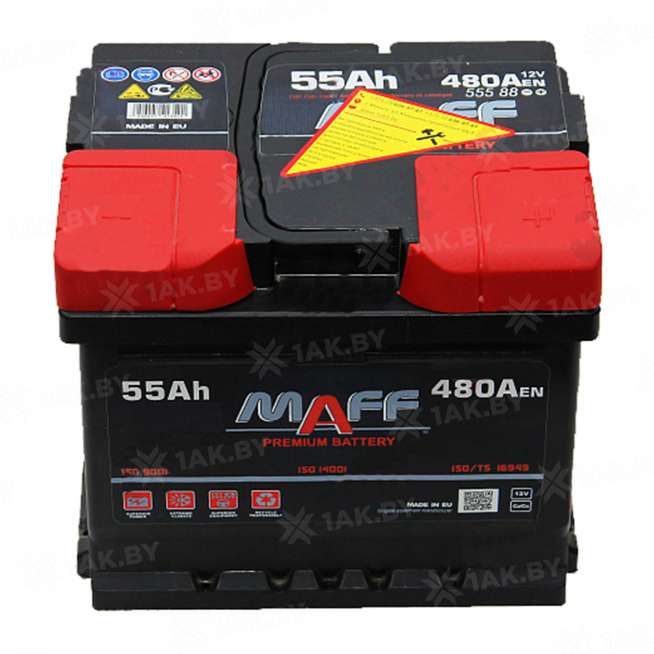 Аккумулятор MAFF Premium (55 Ah) 480 A, 12 V Обратная, R+ LB1 0