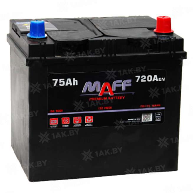Аккумулятор MAFF Premium (75 Ah) 720 A, 12 V Обратная, R+ D26 0