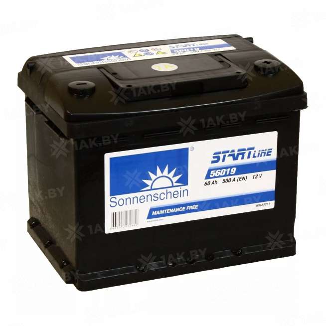 Аккумулятор SONNENSCHEIN (60 Ah) 500 A, 12 V Обратная, R+ L2 0