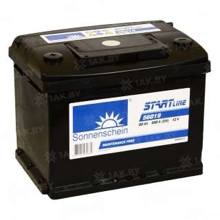 Аккумулятор SONNENSCHEIN (60 Ah) 500 A, 12 V Прямая, L+ L2
