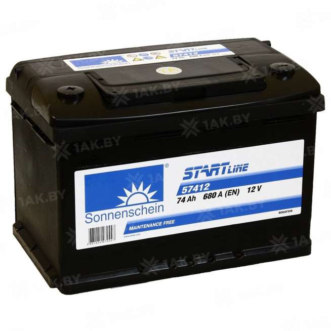 Аккумулятор SONNENSCHEIN (74 Ah) 680 A, 12 V Прямая, L+ L3 0