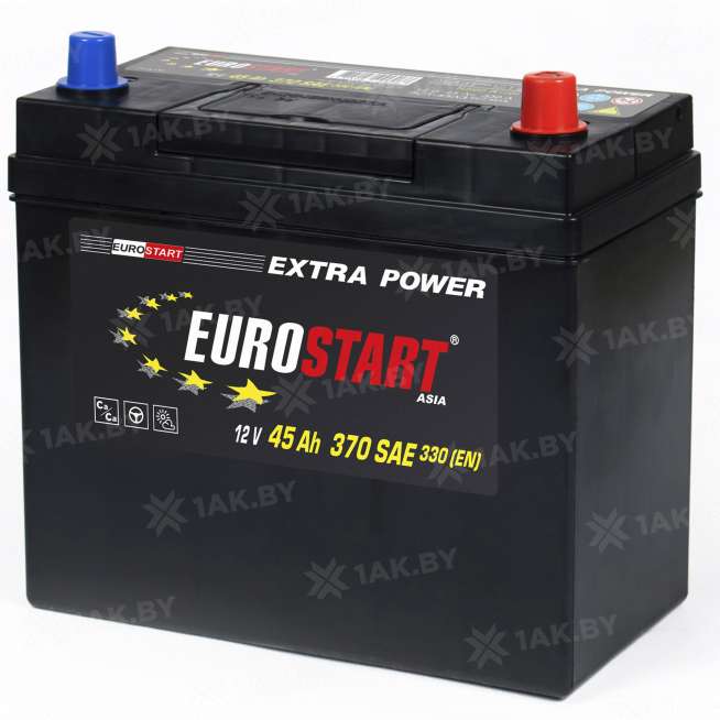Аккумулятор EUROSTART Asia (45 Ah) 330 A, 12 V Обратная, R+ B24 EU450JE 0