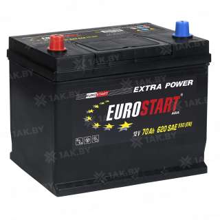 Аккумулятор EUROSTART Asia (70 Ah) 550 A, 12 V Прямая, L+ D26 EU701JE Аккумулятор EUROSTART Asia (70 Ah) 550 A, 12 V Прямая, L+ D26 EU701JE
