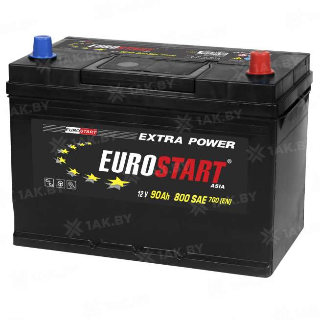 Аккумулятор EUROSTART Asia (90 Ah) 700 A, 12 V Обратная, R+ D31 EU900JE 0