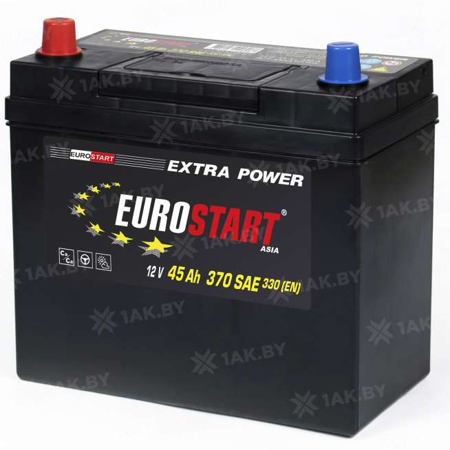 Аккумулятор EUROSTART Asia (45 Ah) 330 A, 12 V Прямая, L+ B24 EU451JE 0