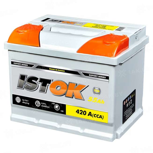 Аккумулятор ISTOK (55 Ah) 420 A, 12 V Прямая, L+ L2 0