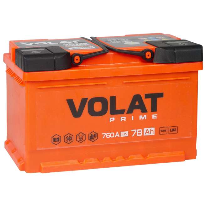 Аккумулятор VOLAT Prime (78 Ah) 760 A, 12 V Обратная, R+ LB3 VP780 2