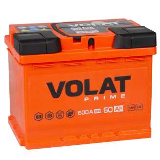 Аккумулятор VOLAT Prime (60 Ah) 590 A, 12 V Прямая, L+ L2 VP601 0