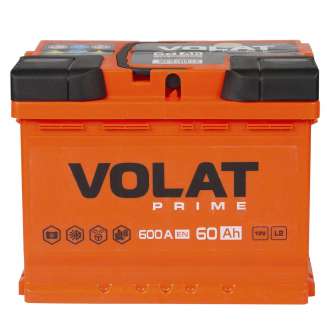 Аккумулятор VOLAT Prime (60 Ah) 600 A, 12 V Прямая, L+ L2 VP601 2
