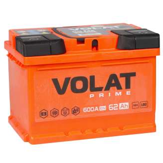 Аккумулятор VOLAT Prime (62 Ah) 600 A, 12 V Обратная, R+ LB2 VP620 1