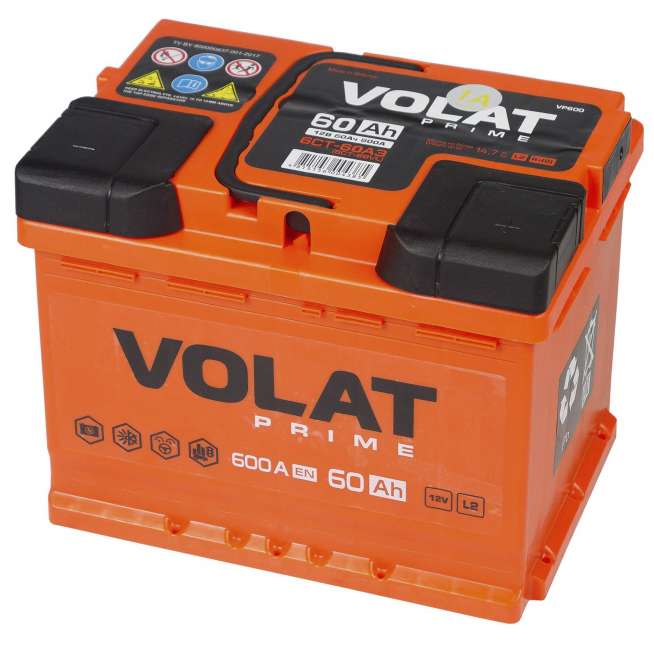 Аккумулятор VOLAT Prime (60 Ah) 590 A, 12 V Обратная, R+ L2 VP600 0
