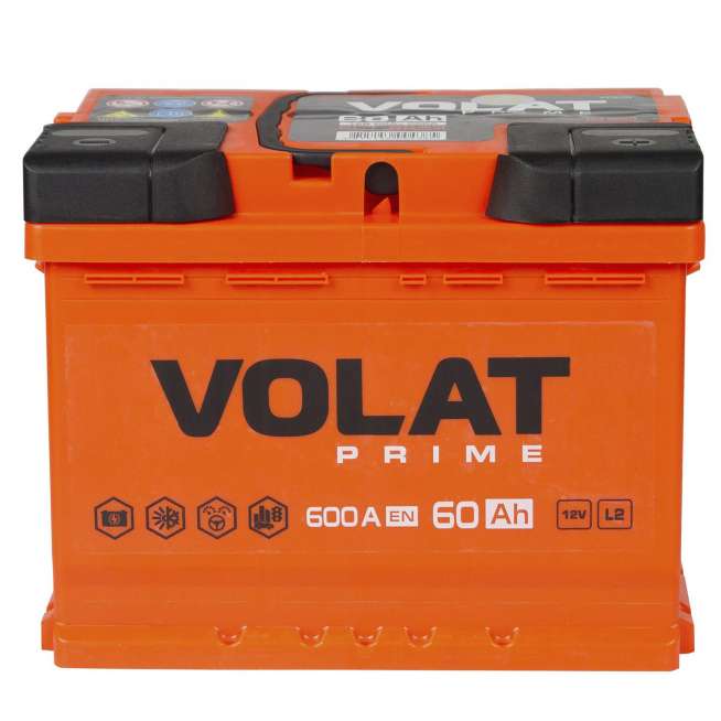 Аккумулятор VOLAT Prime (60 Ah) 590 A, 12 V Обратная, R+ L2 VP600 2