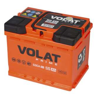 Аккумулятор VOLAT Prime (55 Ah) 530 A, 12 V Обратная, R+ L2 VP550 1
