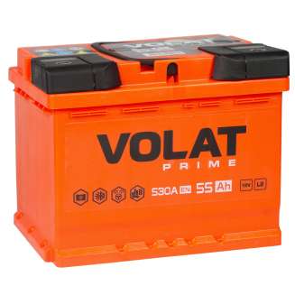 Аккумулятор VOLAT Prime (55 Ah) 530 A, 12 V Обратная, R+ L2 VP550 2