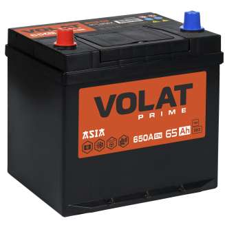 Аккумулятор VOLAT Prime Asia (65 Ah) 650 A, 12 V Прямая, L+ D23 VP651J 0