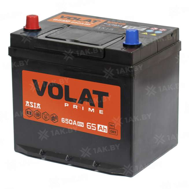 Аккумулятор VOLAT Prime Asia (65 Ah) 650 A, 12 V Прямая, L+ D23 VP651J 0