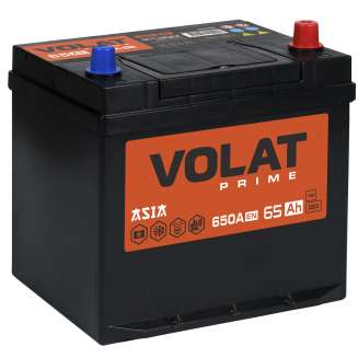 Аккумулятор VOLAT Prime Asia (65 Ah) 650 A, 12 V Обратная, R+ D23 VP650J 0