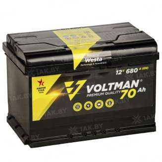 Аккумулятор VOLTMAN (70 Ah) 680 A, 12 V Прямая, L+ L3 70 Ah L+ VOLTMAN 0