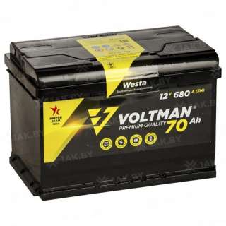 Аккумулятор VOLTMAN (70 Ah) 680 A, 12 V Обратная, R+ L3 70 Ah R+ VOLTMAN Аккумулятор VOLTMAN (70 Ah) 680 A, 12 V Обратная, R+ L3 70 Ah R+ VOLTMAN