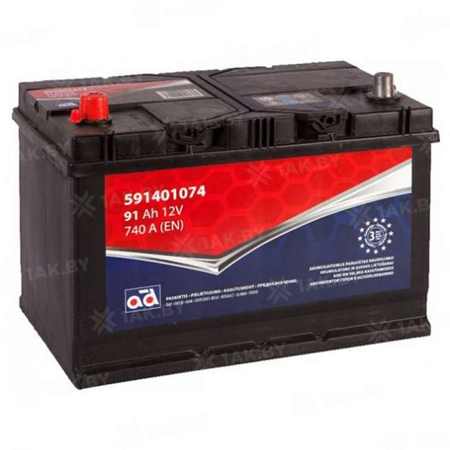 Аккумулятор AD (91 Ah) 740 A, 12 V Прямая, L+ D31 0