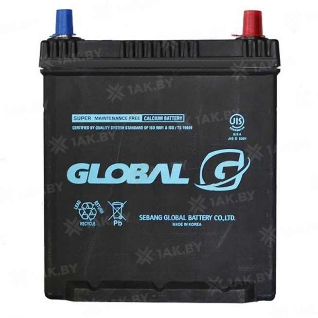 Аккумулятор GLOBAL (35 Ah) 360 A, 12 V Обратная, R+ B19 0