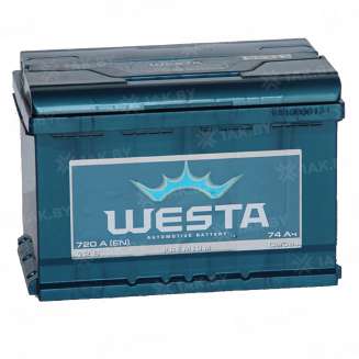 Аккумулятор WESTA Car Battery (74 Ah) 720 A, 12 V Прямая, L+ L3 0