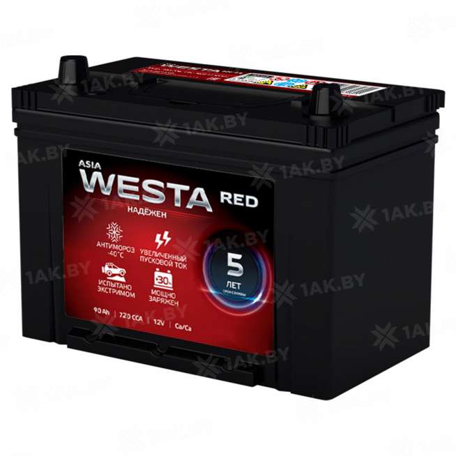Аккумулятор WESTA JIS MF (90 Ah) 720 A, 12 V Обратная, R+ D31 0