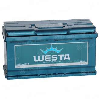 Аккумулятор WESTA Car Battery (92 Ah) 800 A, 12 V Обратная, R+ L3 0