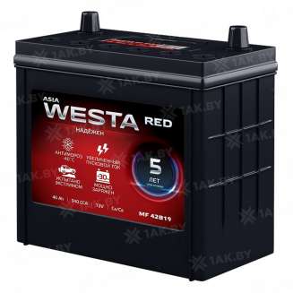 Аккумулятор WESTA JIS MF (40 Ah) 340 A, 12 V Обратная, R+ B19 0