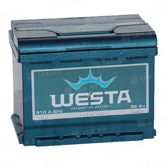 Аккумулятор WESTA Car Battery (55 Ah) 510 A, 12 V Обратная, R+ L1 0