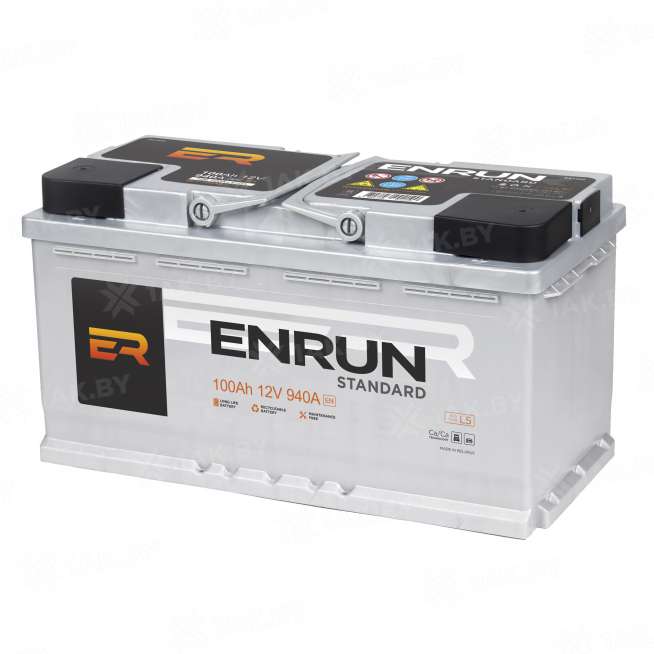 Аккумулятор ENRUN STANDARD (100 Ah) 940 A, 12 V Обратная, R+ L5 EN1000S 0