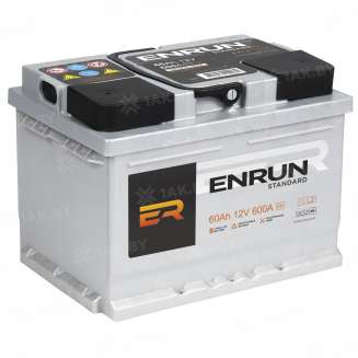 Аккумулятор ENRUN STANDARD (60 Ah) 600 A, 12 V Прямая, L+ L2 EN601S 1