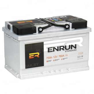 Аккумулятор ENRUN STANDARD (75 Ah) 720 A, 12 V Прямая, L+ L3 EN751S 0