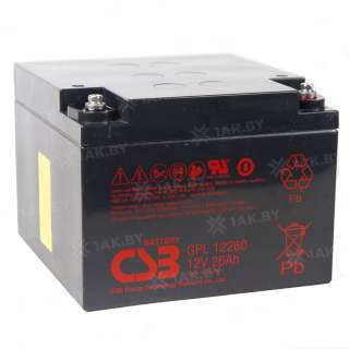 Аккумулятор CSB для ИБП, детского электромобиля, эхолота (26 Ah,12 V) AGM 166x175x125 8.3 кг Аккумулятор CSB для ИБП, детского электромобиля, эхолота (26 Ah,12 V) AGM 166x175x125 8.3 кг