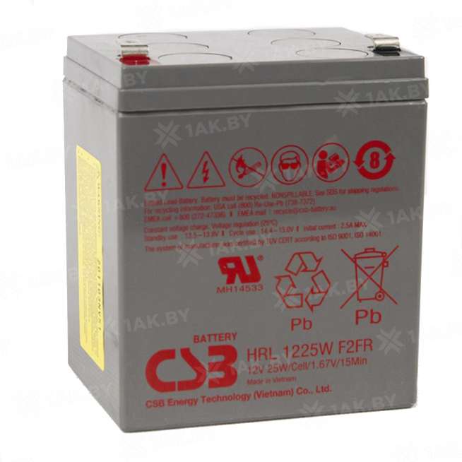 Аккумулятор для ИБП CSB (5 Ah) , 12 V  HRL1225WF2FR 2