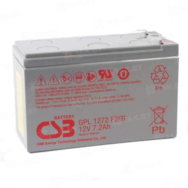 Аккумулятор для ИБП CSB (7.2 Ah) , 12 V  GPL1272F2FR 1