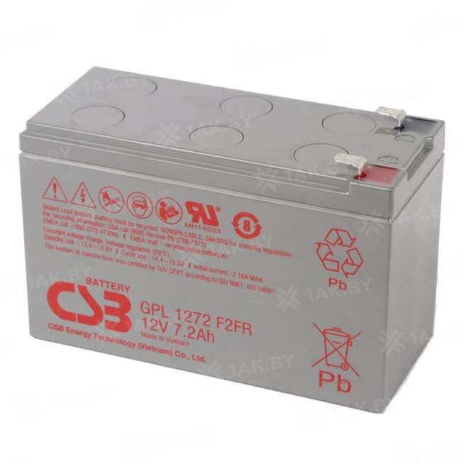 Аккумулятор для ИБП CSB (7.2 Ah) , 12 V  GPL1272F2FR 2