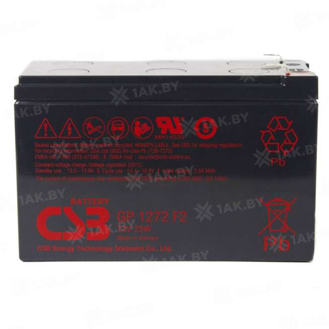 Аккумулятор для ИБП CSB (7.2 Ah) , 12 V  GP1272F2(12V25W) 1