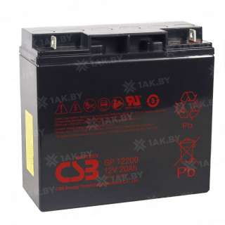 Аккумулятор CSB для ИБП, детского электромобиля, эхолота (20 Ah,12 V) AGM 181x77x167 6.4 кг Аккумулятор CSB для ИБП, детского электромобиля, эхолота (20 Ah,12 V) AGM 181x77x167 6.4 кг