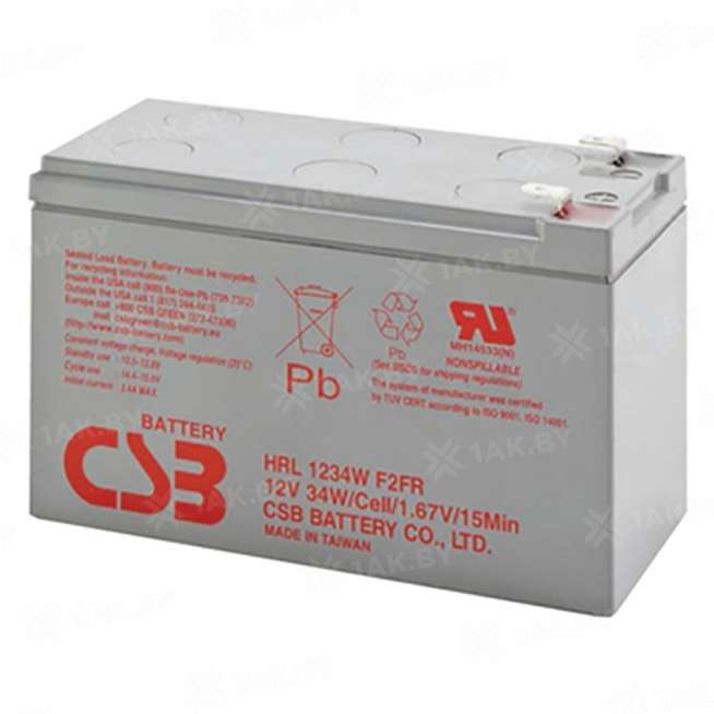 Аккумулятор для ИБП CSB (9 Ah) , 12 V  HRL1234WF2FR 0