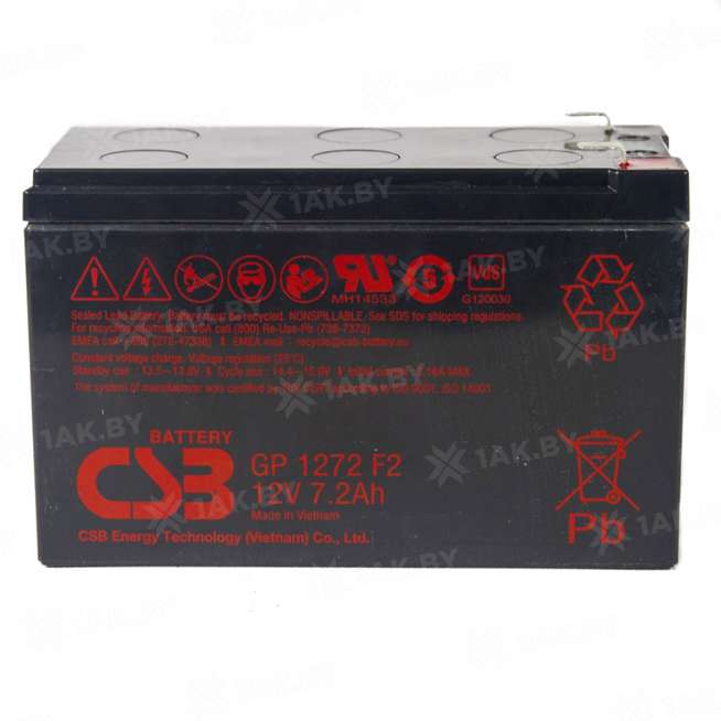 Аккумулятор для ИБП CSB (7.2 Ah) , 12 V  GP1272F2 1
