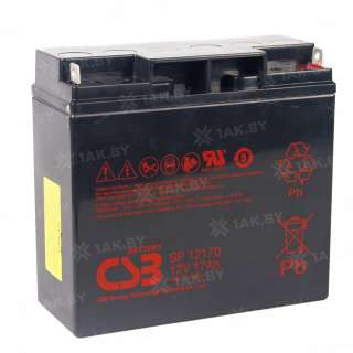 Аккумулятор CSB для ИБП, детского электромобиля, эхолота (17 Ah,12 V) AGM 181x76x167 5.5 кг Аккумулятор CSB для ИБП, детского электромобиля, эхолота (17 Ah,12 V) AGM 181x76x167 5.5 кг