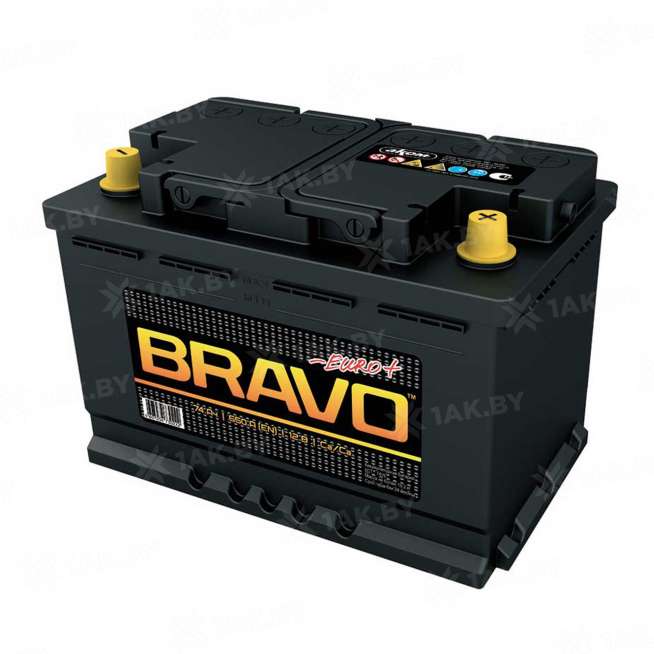 Аккумулятор BRAVO 6СТ (74 Ah) 650 A, 12 V Обратная, R+ L3 0