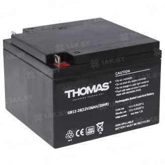Аккумулятор THOMAS (26 Ah,12 V) AGM 175x166x125 6 кг 3