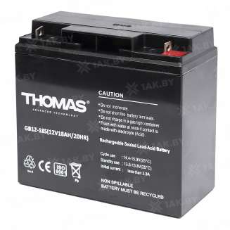Аккумулятор THOMAS (18 Ah,12 V) AGM 181x77x167 4 кг 0