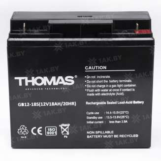 Аккумулятор THOMAS (18 Ah,12 V) AGM 181x77x167 4 кг 3